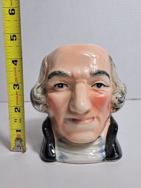 Vintage Lot of 2 Toby Mugs featuring the face of George Washington, England